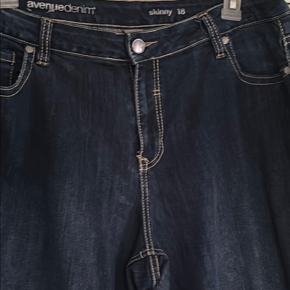 Plus size Avenue Blue Skinny Jeans Sleek Fit size 18 - Picture 10 of 14